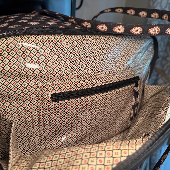 Vera Bradley Lola Paisley Patterned Black and Red pet carrier Bag - Picture 4 of 11